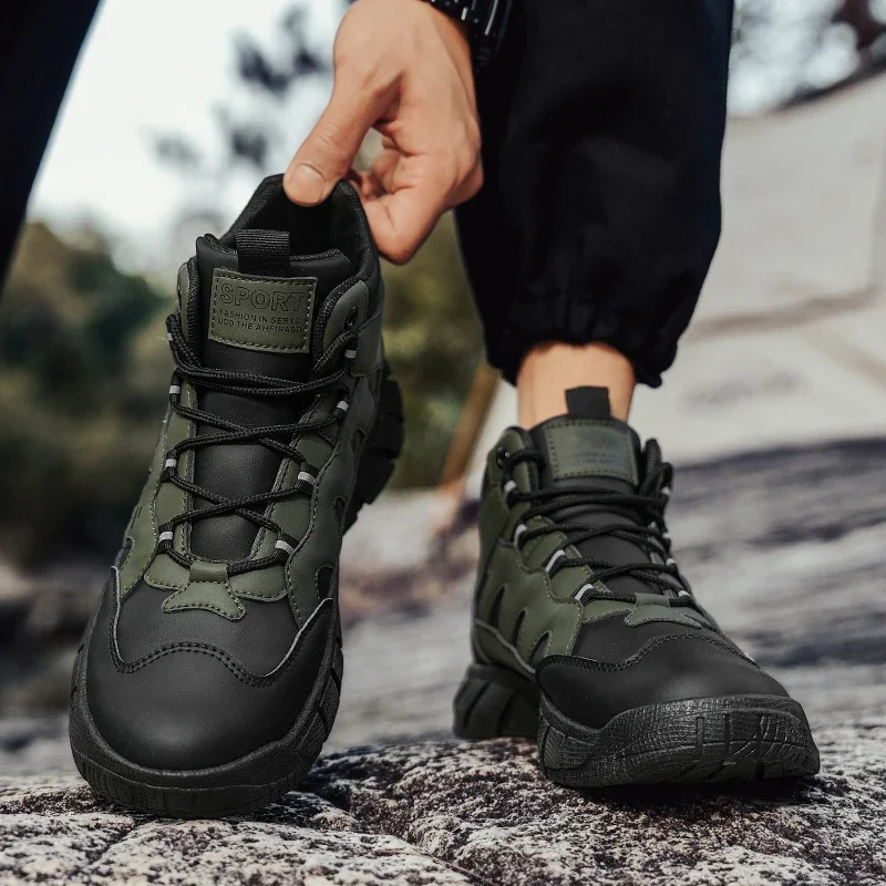 Autumn and winter new men's casual sports shoes, outdoor hiking fashion, versatile, classic, non-slip and wear-resistant