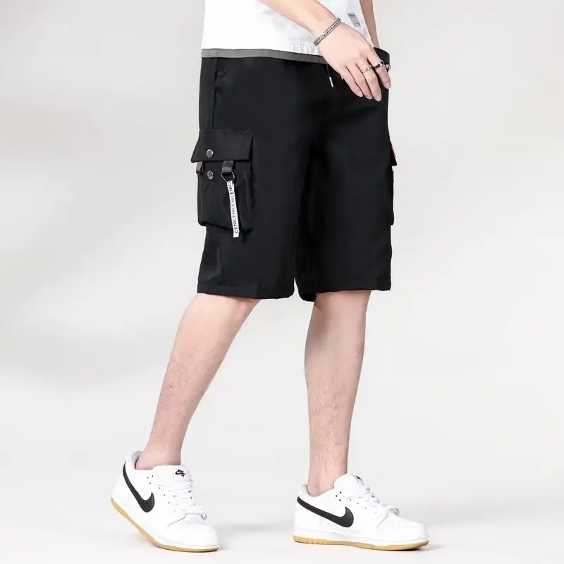 Summer thin workwear shorts, men\'s medium pants, loose and trendy Instagram capris