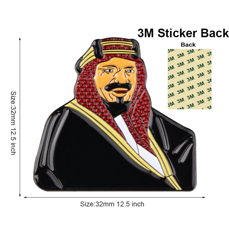 Saudi Arabia Mobile Phone 3M Sticker Badge Metal Pin Broooches Pins