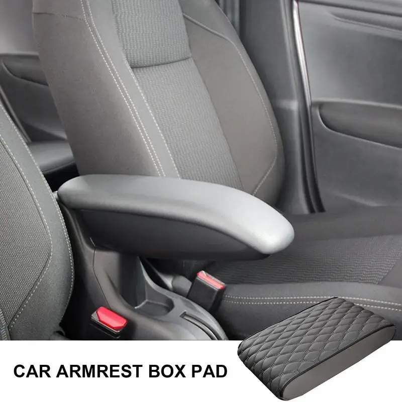 Car Armrest Box Pad Memory Foam Center Console Cushion Universal Waterproof Leather Heighten Non-Slip Interior Accessories For