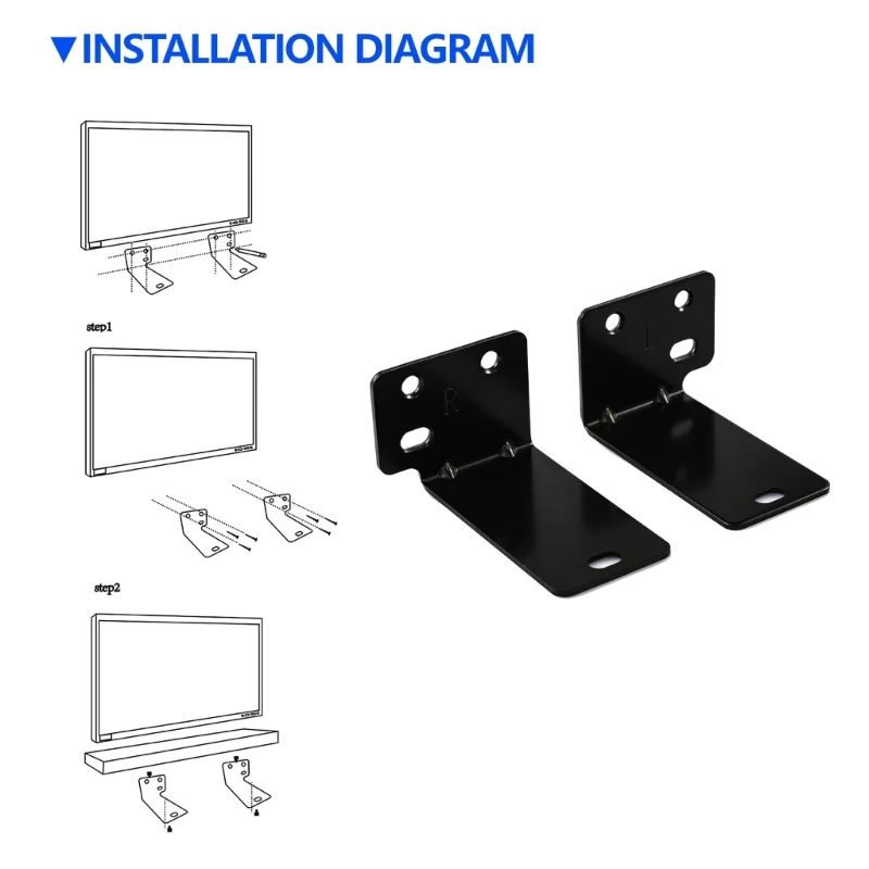 Solido supporto per altoparlante Mensola montaggio per soundbar Staffa montaggio in metallo per soundbar Aggiunta perfetta