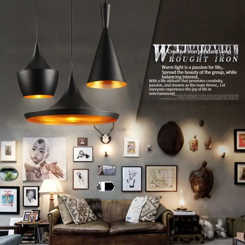 

Modern Industrial Style LED Pendant Lights Interior Chandelier Lamp Fixtures Iron Lampshade Cement Hanging Lamp For Bar Table