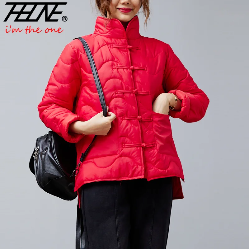 THHONE New Winter Parkas Women 2025 Jacket Padded Thicken Clothes for Women's Casual Coat Warm Korean Style Loose Solid Tops 4