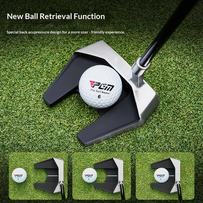 PGM TUG077 Golf Club Stand-Up Putter for Left-Handed Men Professional Single Club with Ball Retriever R Flex Direct Factory Sale