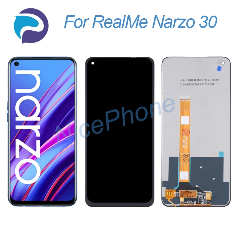 For RealMe Narzo 30 LCD Display Touch Screen Digitizer Replacement 6.5