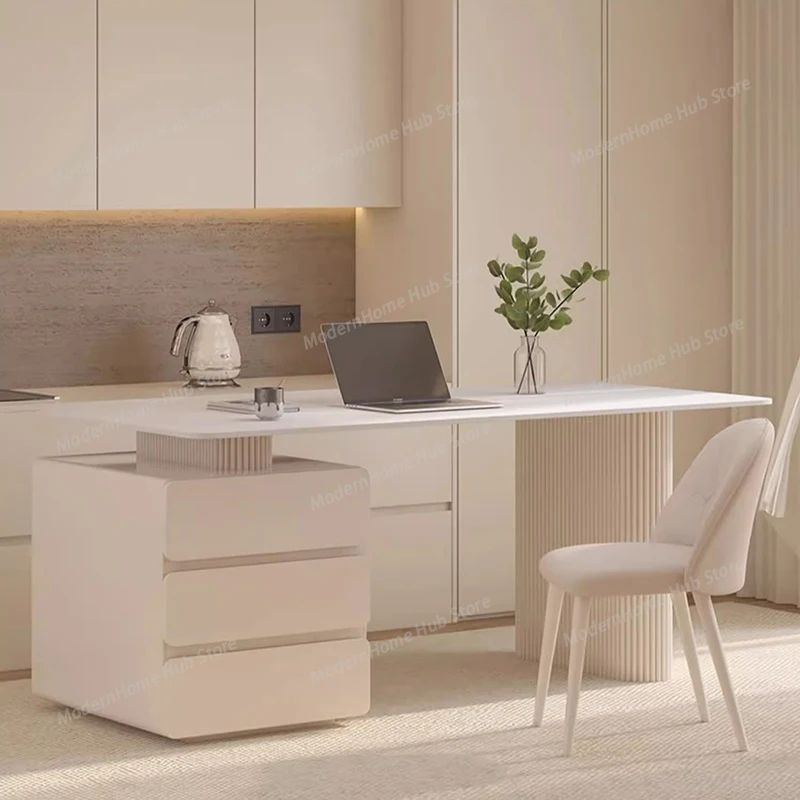White Display Office Desk Multifunctional Storage Luxury Drawer Standing Gaming Office Desk Computer Tavolo Trendy Furniture