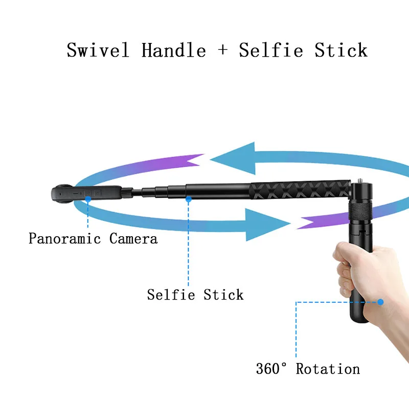 Bullet Time Invisible Selfie Stick Bundle Handle Selfie Stick for Insta360 X4 X3 X2 GoPro 12 11 10 9 8 DJI Action 4/3 SJCAM