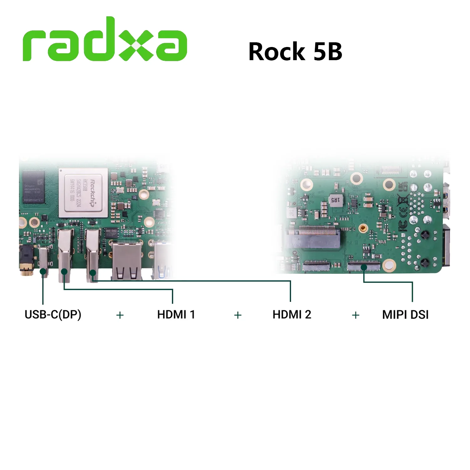 Imagem -04 - Radxa Rocha Conselho de Desenvolvimento Rk3588 Quad Core A76 Quad Core A55 8k Único Computador Board