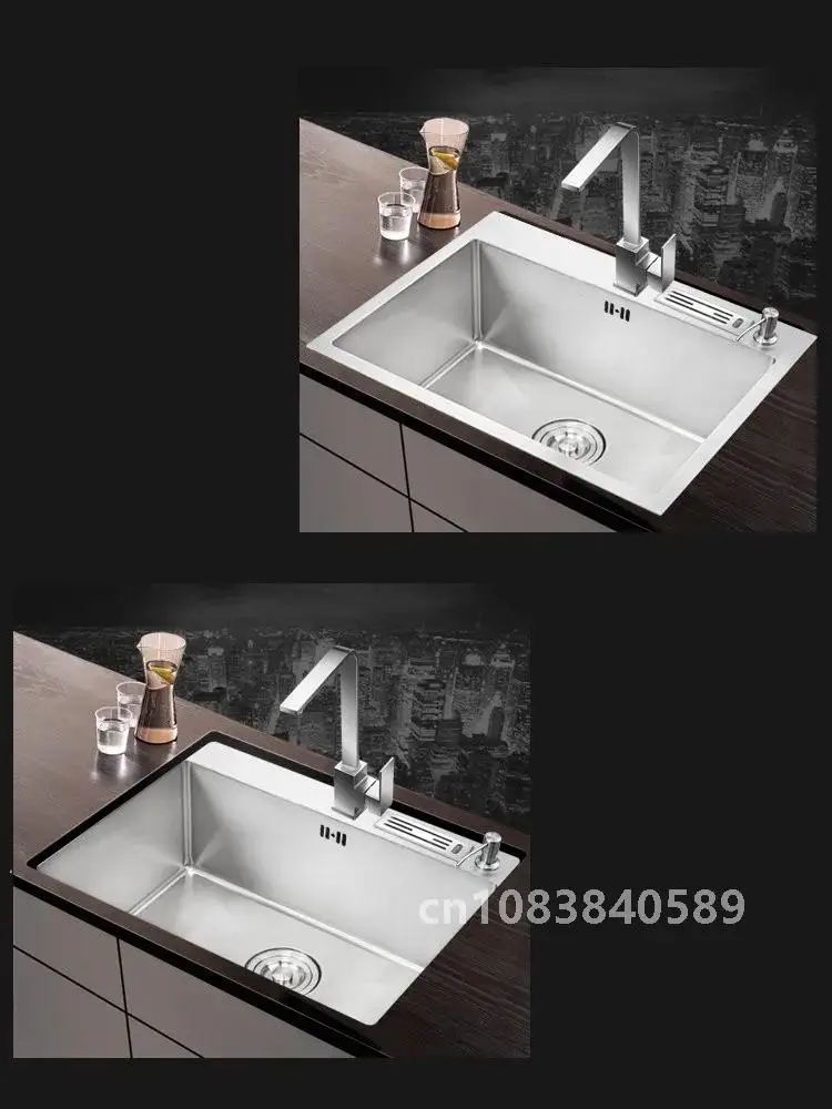 2021 Home Improvement Kitchen Sink Large Single Household Stainless Steel 304 Hand Home Improvement Torneira Gourmet Washing