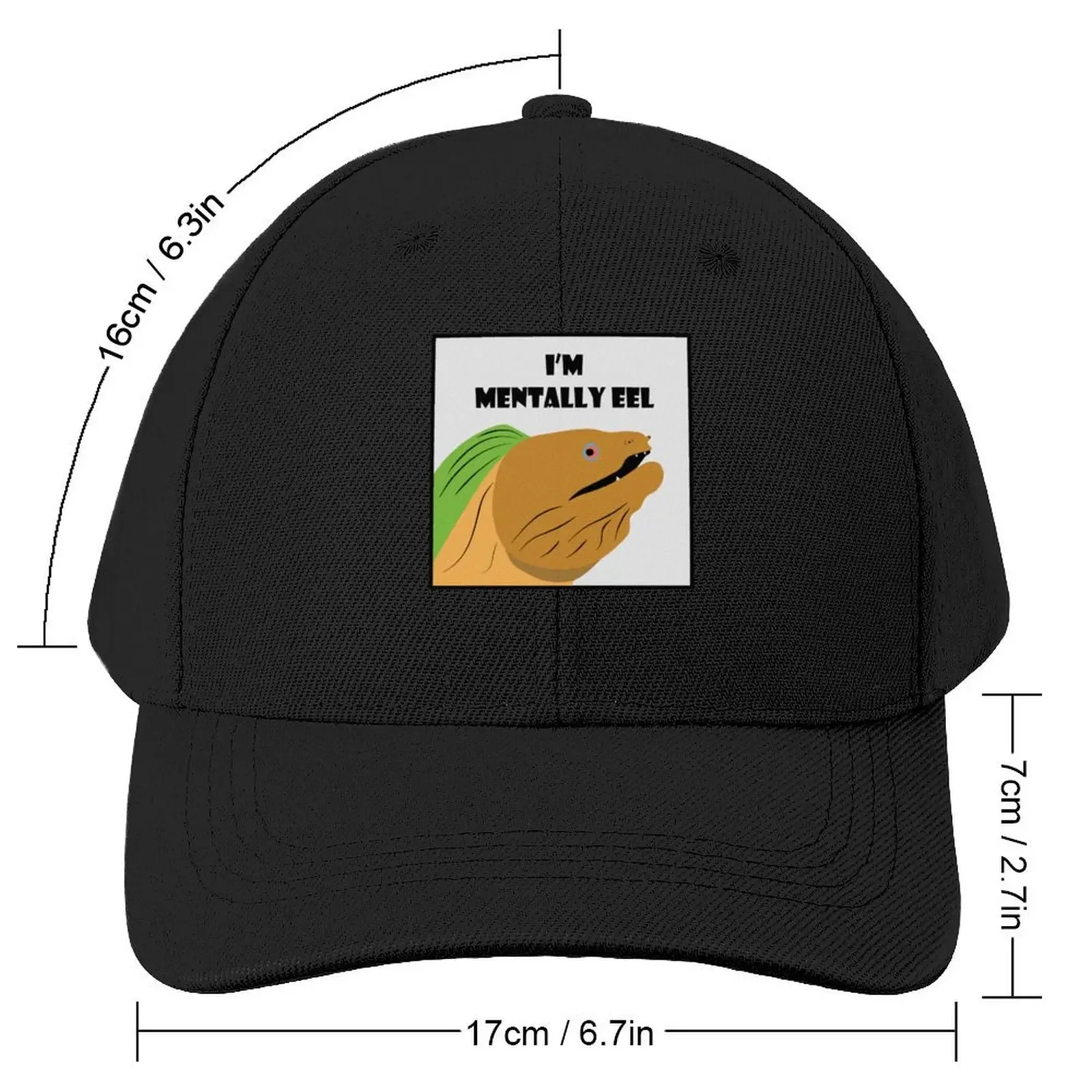 Mentally Eel Fish Pun Baseball Cap Uv Protection Solar Hat Hat Luxury Brand beach hat derby Men's Luxury Women's