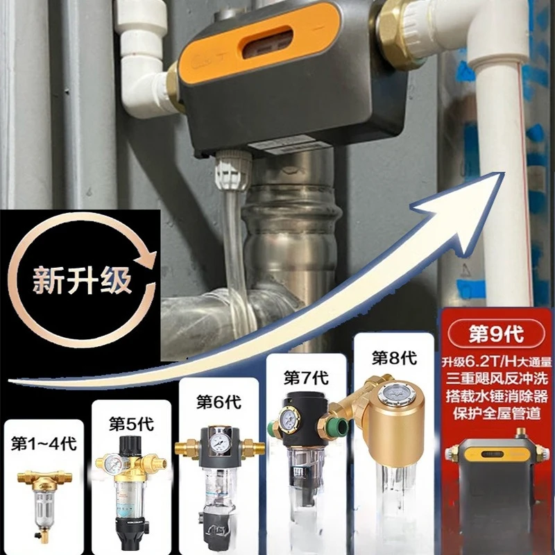 Vorfilter Rückspül-Leitungswasserreiniger für den Haushalt Wasserfilter Automatische Reinigung