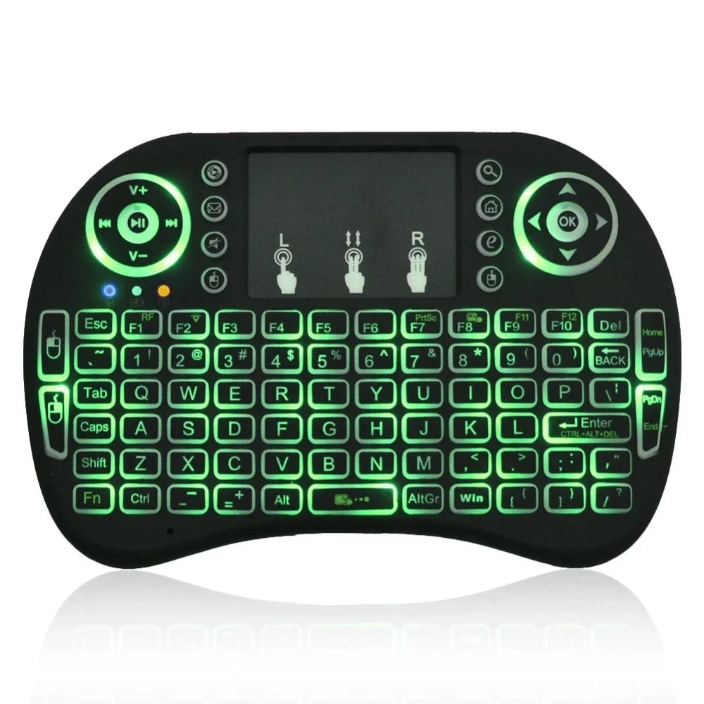 YYHC-Mini Wireless keyboard Gaming backlight keyboard Color backlight with touchpad TV box Mini air mouse