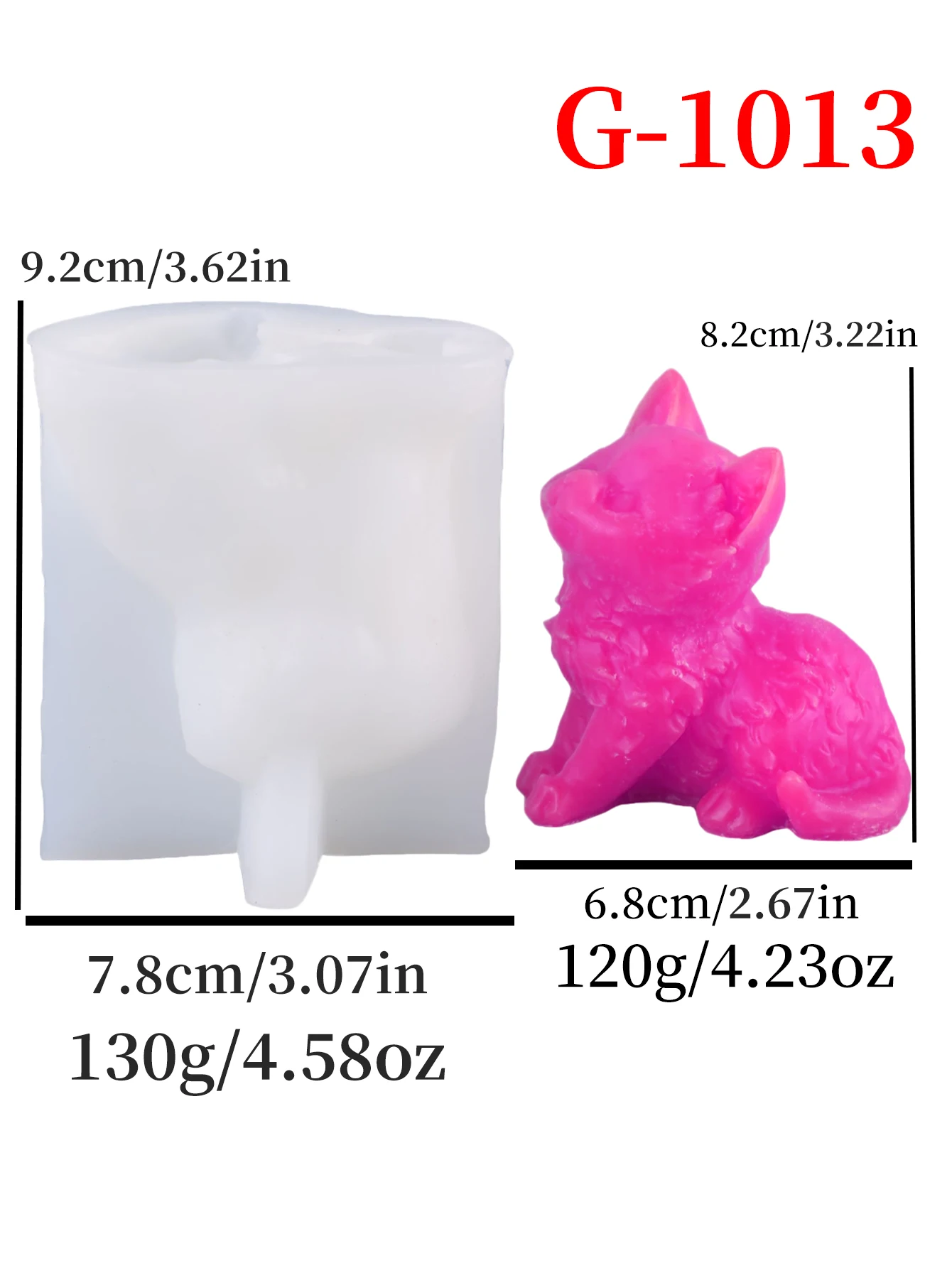 قالب شمع على شكل قطة؛ قالب جبس شمعة معطرة يدويًا؛ ديكور لرائحة المنزل. #6