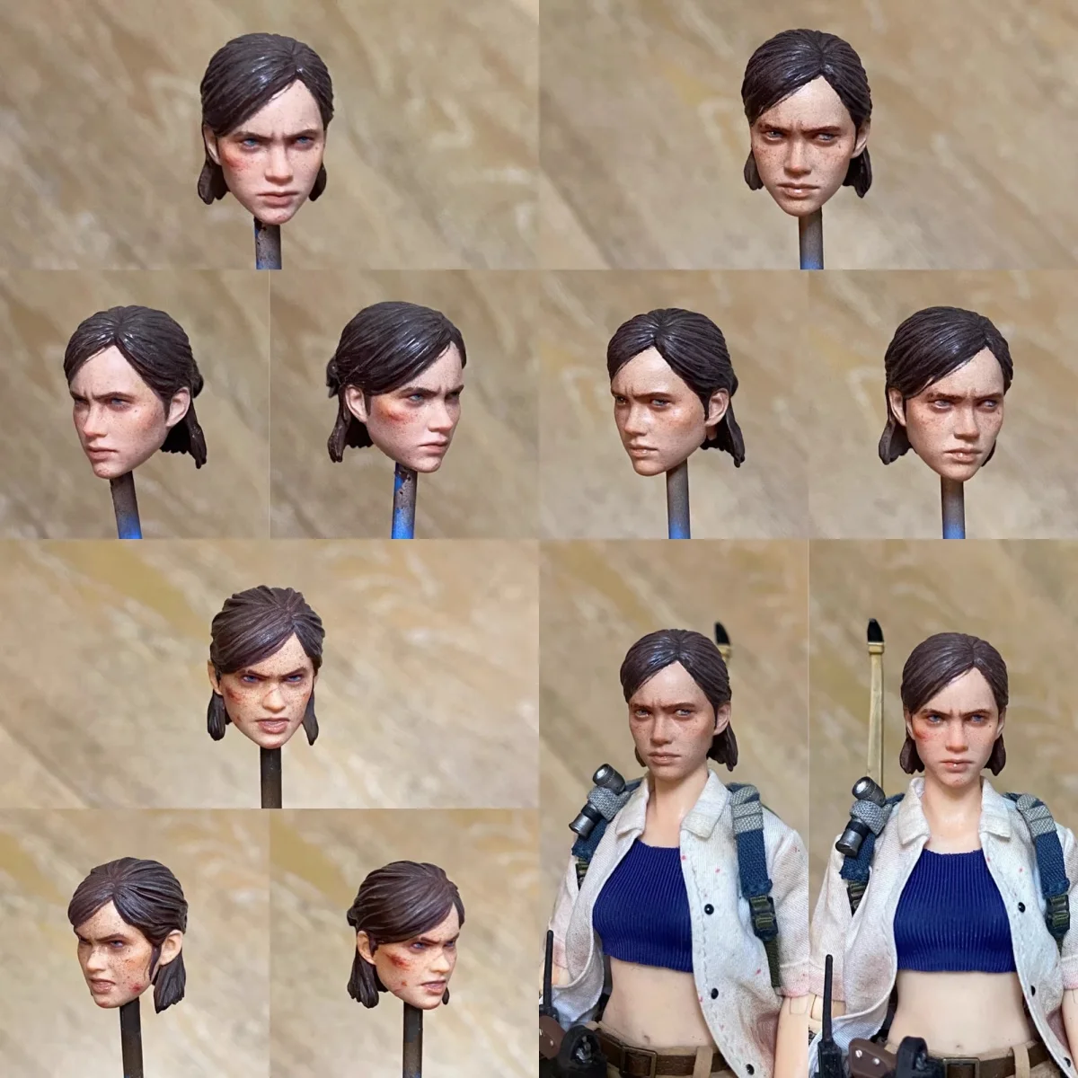 

【30days Made】1/12 Scale Female Soldier Apocalypse Survivor Ellie Painted Unpainted Head Sculpture For 6''Action Figure Model