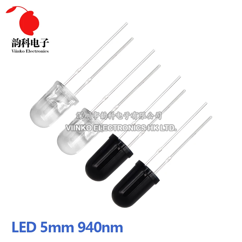 10pairs 3mm 5mm 940nm LED Infrared Emitter and IR Receiver Diode Diodes 301A for arduino