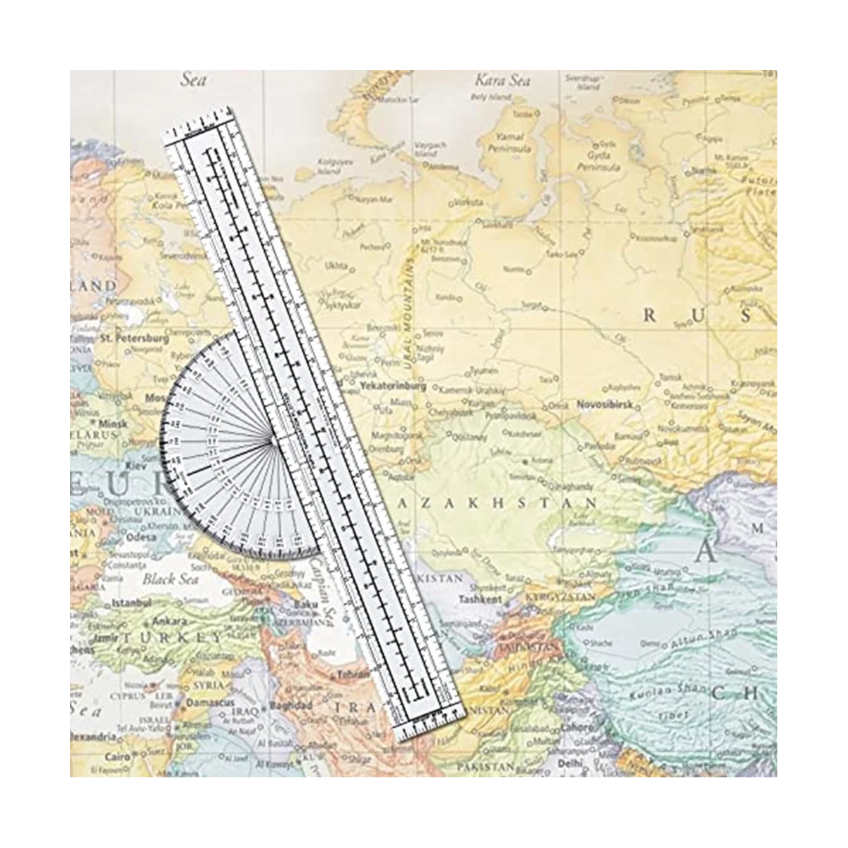 Aviation Navigation Plotter, Premier Fixed Plotter with WACCharts, Flight Planning Tools for Pilots, for Students