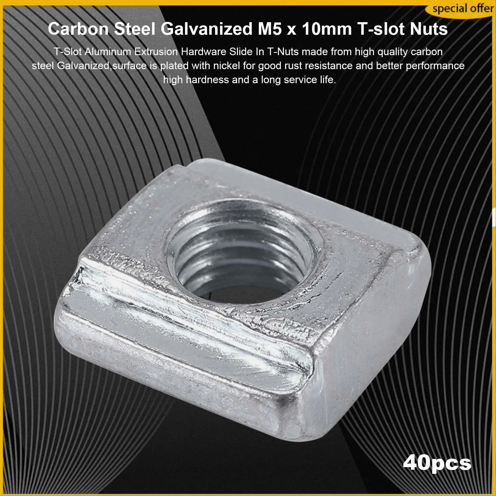

A50I 2020 Series Aluminum Profile Connector Set, 20Pcs Corner Bracket,40Pcs M5 X 10Mm T-Slot Nuts, 40Pcs M5x10mm Hex Socket Cap