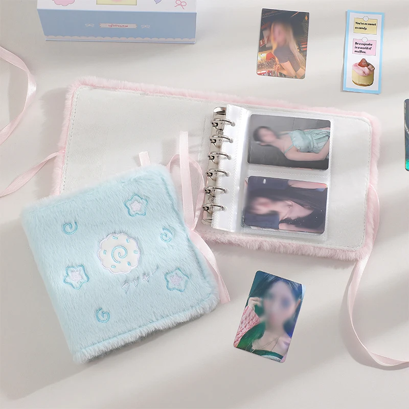 Soft Plush A7 Binder Photo Album Cover Cute Kpop Photocard Holder Idol Photocard Binder for Photographs Collect Book Binding