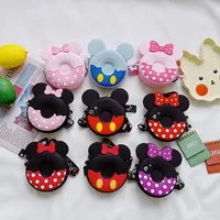 Silicone coin purse boys and girls crossbody shoulder bag cartoon accessories bag cute Mickey Mouse bag