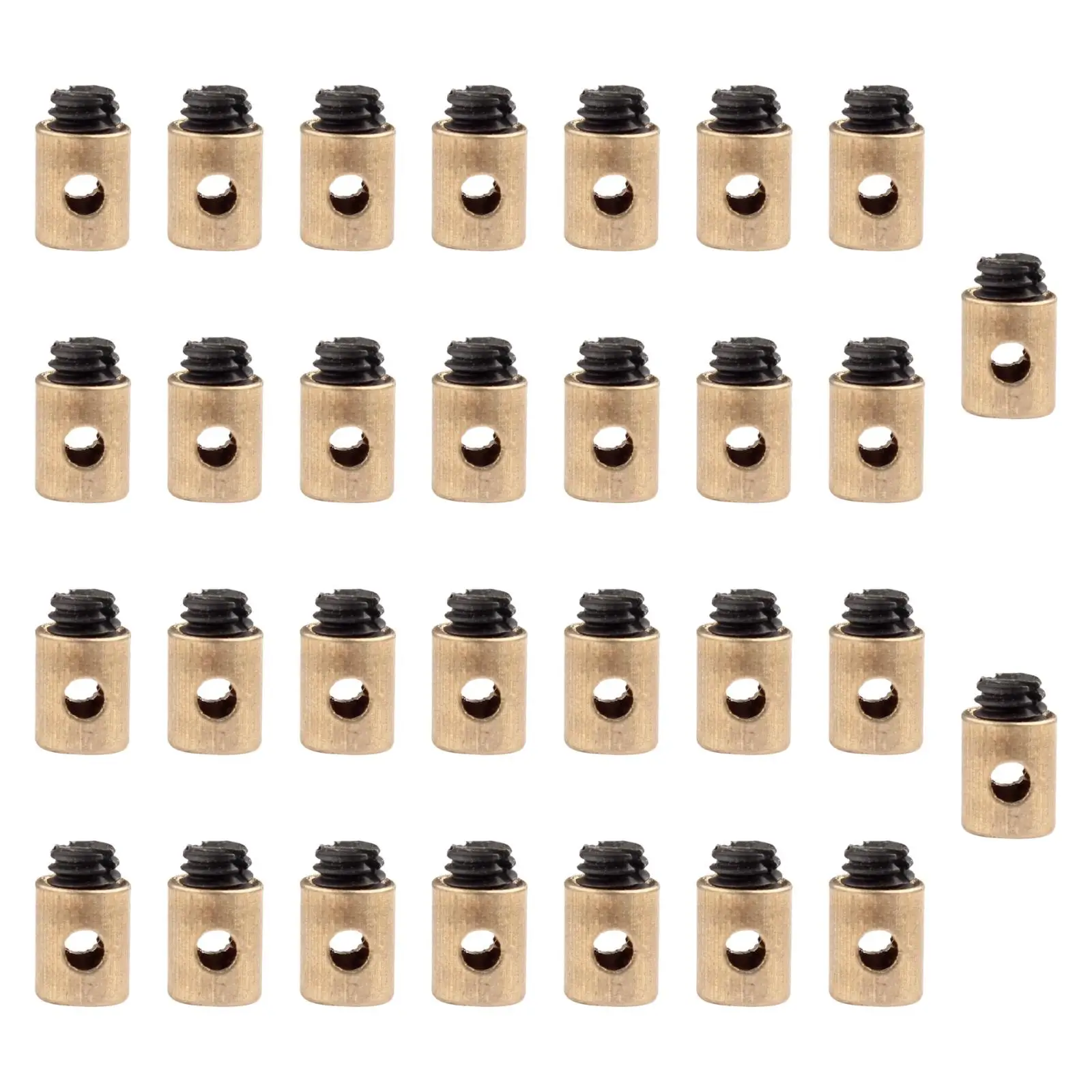 

30Pcs Solderless Throttle Cable Attachments Throttle & Brake Cable End Clamps for Scooter, Mower, Bike, Car