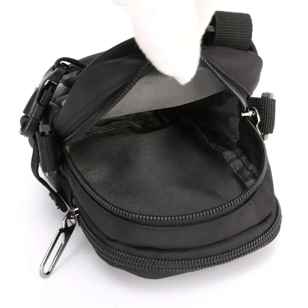 Riñonera multifuncional de poliéster para hombre, bolsa impermeable para el pecho, bolso de viaje para teléfono, con cremallera, para exteriores