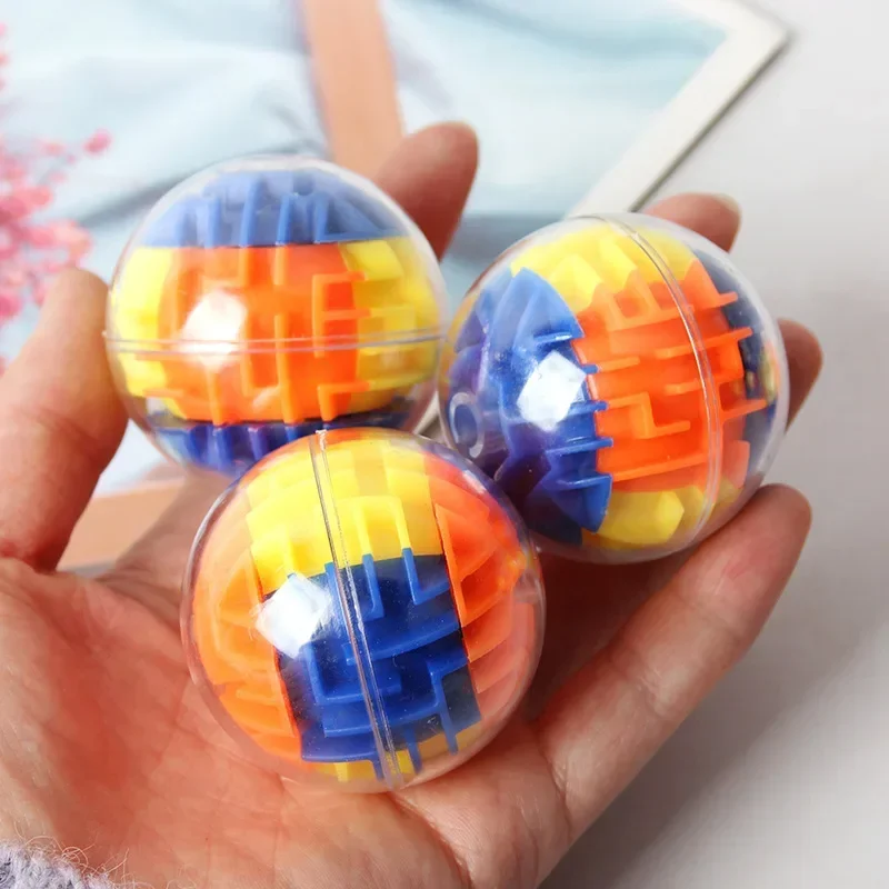Rolling Ball 3D Maze Cube Transparent Six-Sided Puzzle Speed Matching Cube Game Cube Maze Children's Educational