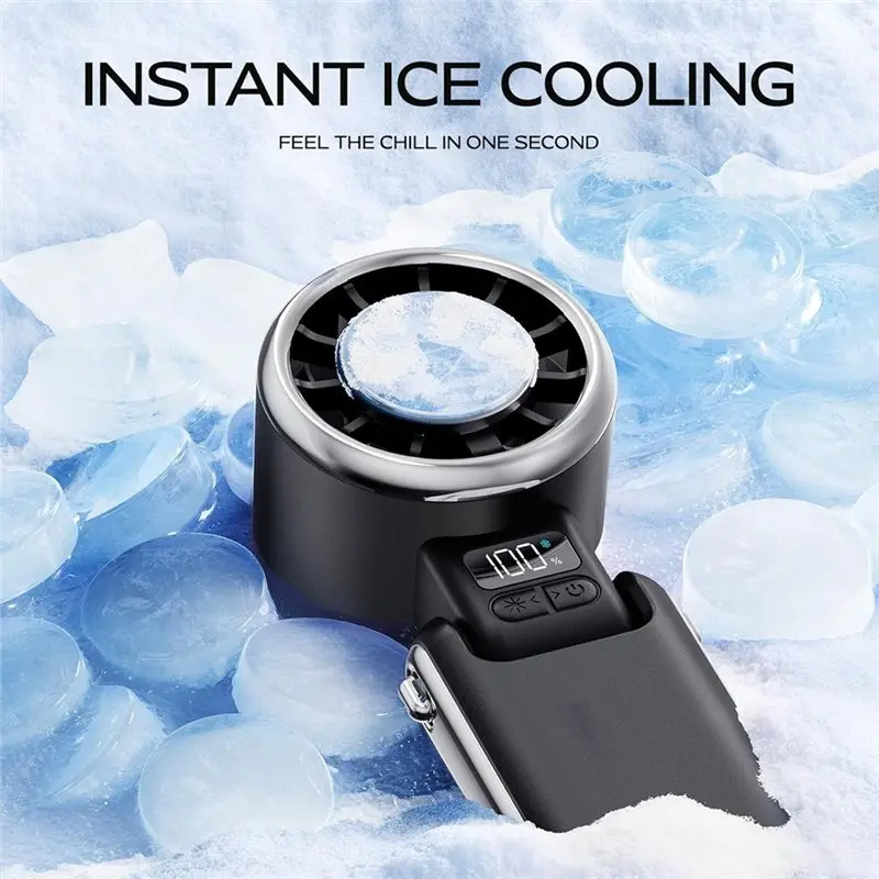 

【NEW A39M】 High-Speed 5 Gear Portable Handheld Fan With Ice Cooling-Rechargeable Turbo Personal Fan For Travel Essential