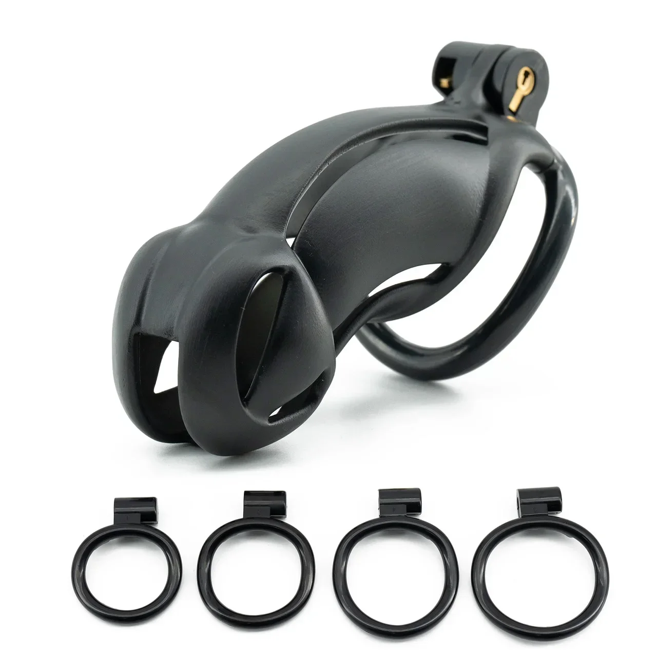 Higher Quality Male Chastity Cage Sex Toys Sissy Femboy Beginner Cobra Chastity Devices with 4 Size Cock Rings Sex Toys for Man