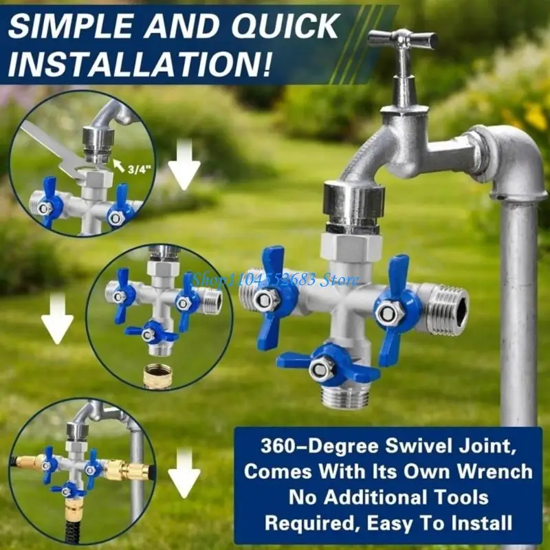 Professional Grade 4 Channel Garden Hose Coupler Showcasing strong Frame and Leak Proof Design 