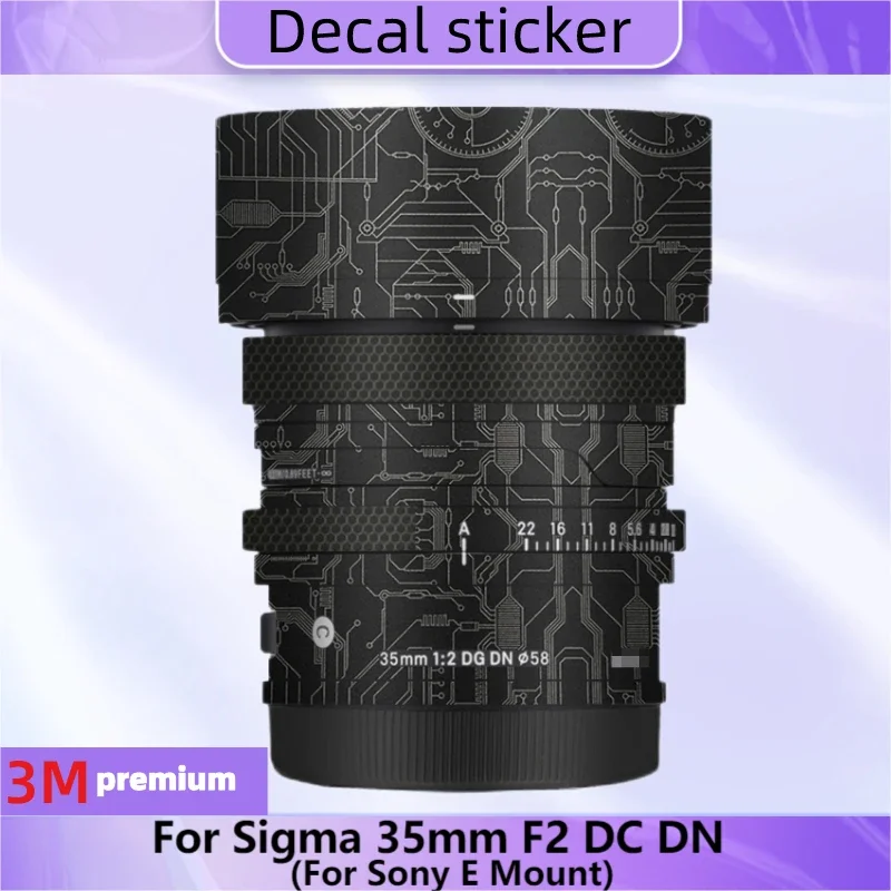 For Sigma 35mm F2 DC DN Contemporary (For Sony E Mount) Anti-Scratch Camera Lens Sticker Protective Film Body Protector Skin