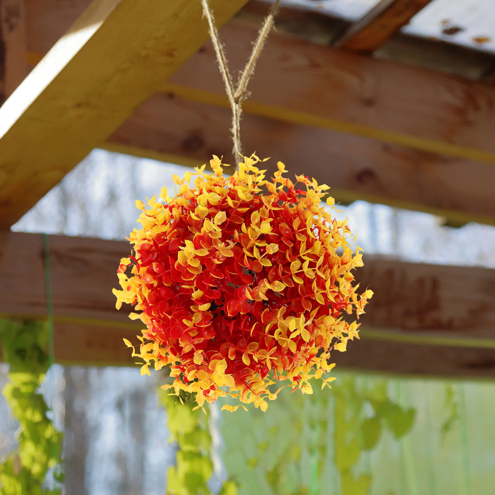 

Artificial Grass Ball Pendant Decorative Ceiling Ornament Topiary Ball Fake Plant Hanging Decor Home Garden Outdoor Patio