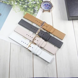 1PCS Genuine Leather Watch Strap Band Yellow Black White Pink 22/20mm width Easy Open Pin Rose Gold Buckle