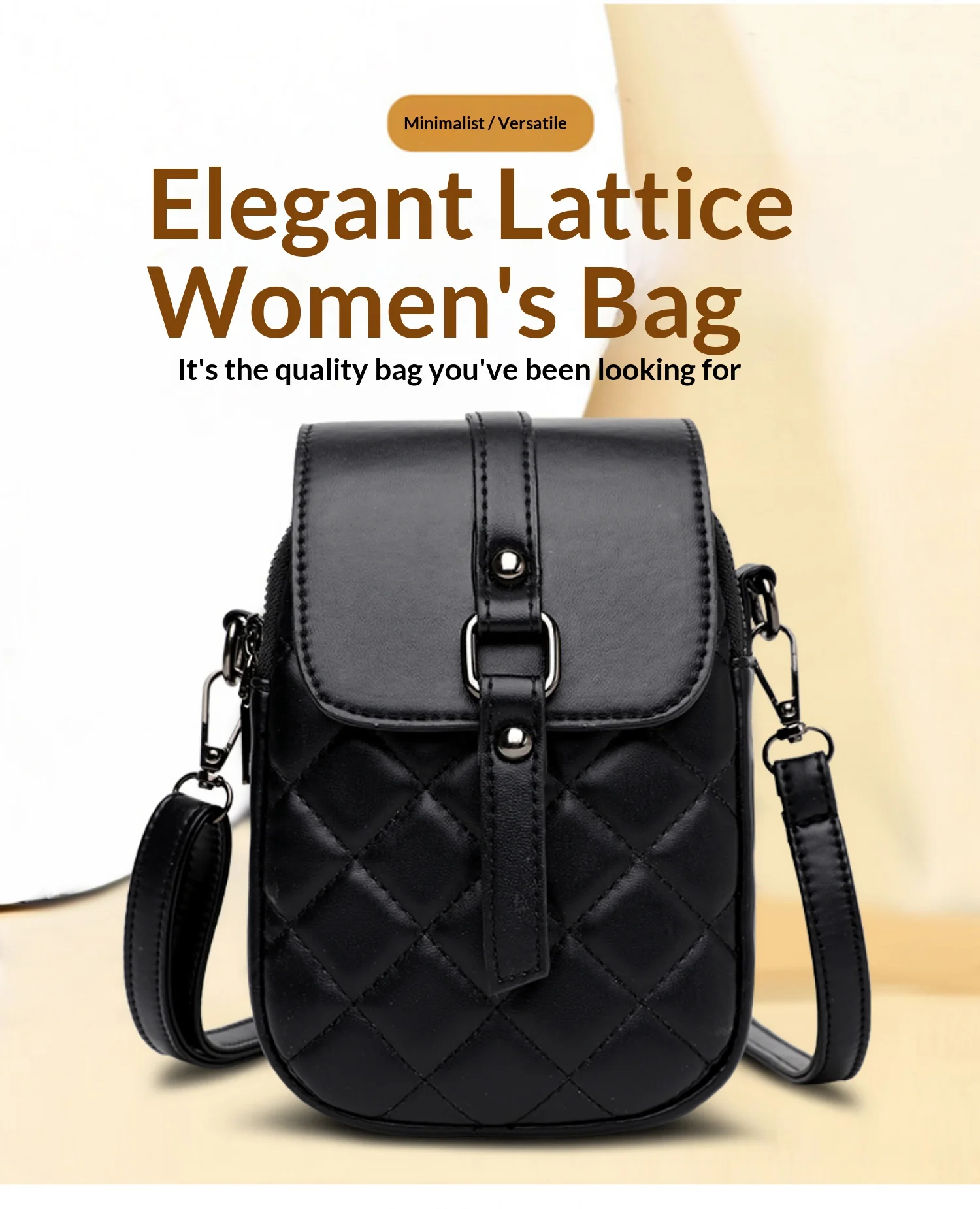 

Новая женская модная сумка-кроссбоди 2026 года, универсальная, в стиле легкой роскоши, вертикальная, для телефона и мелочи