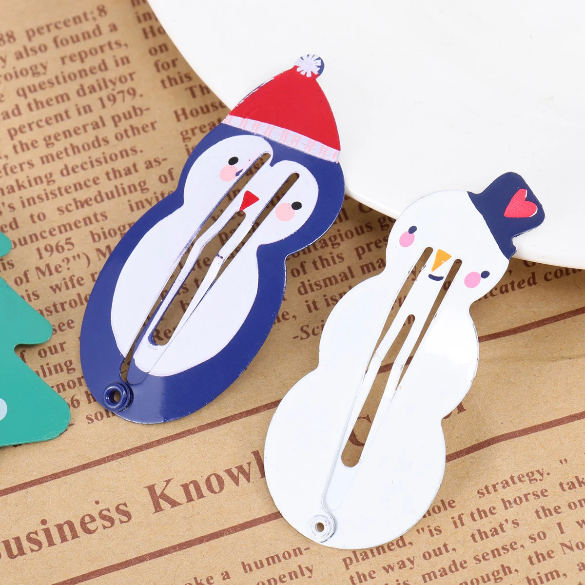 8 Pcs Hair Clips for Girls Barrettes Christmas Tree Baby Accessories Kids Child