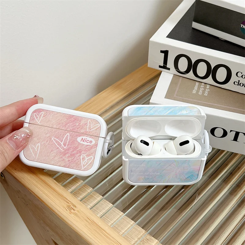 Etui na słuchawki Cute Love Fireworks do słuchawek Airpods 3 2 1 Pro z okrągłym pierścieniem Silikonowe etui do ładowania słuchawek Airpods 2