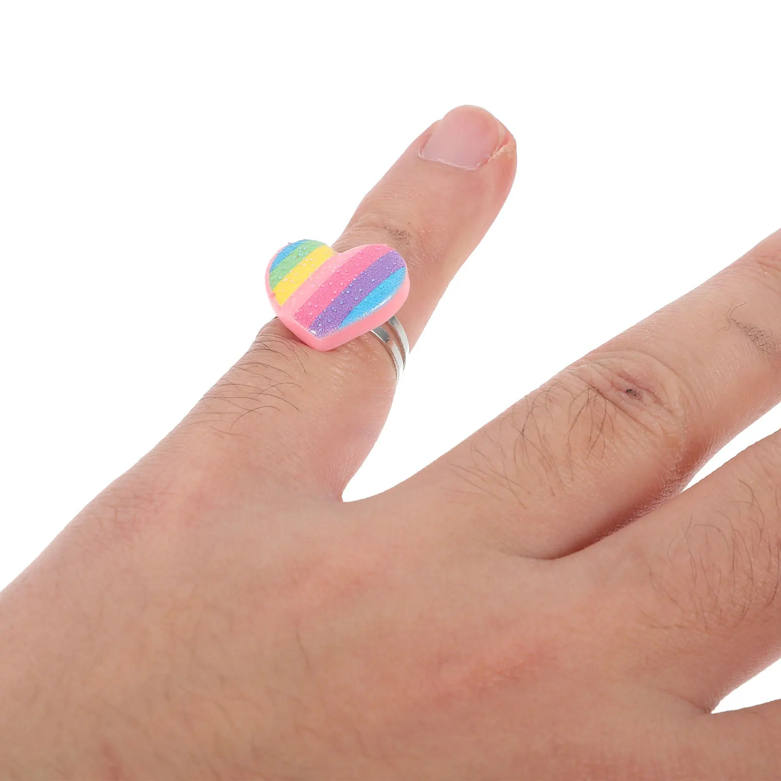 

5pcs Unicorn Rings For Kids Colored Plastic Finger Rings Toddler Jewelry Set Birthday Gifts Girls Ages 3-12 Play