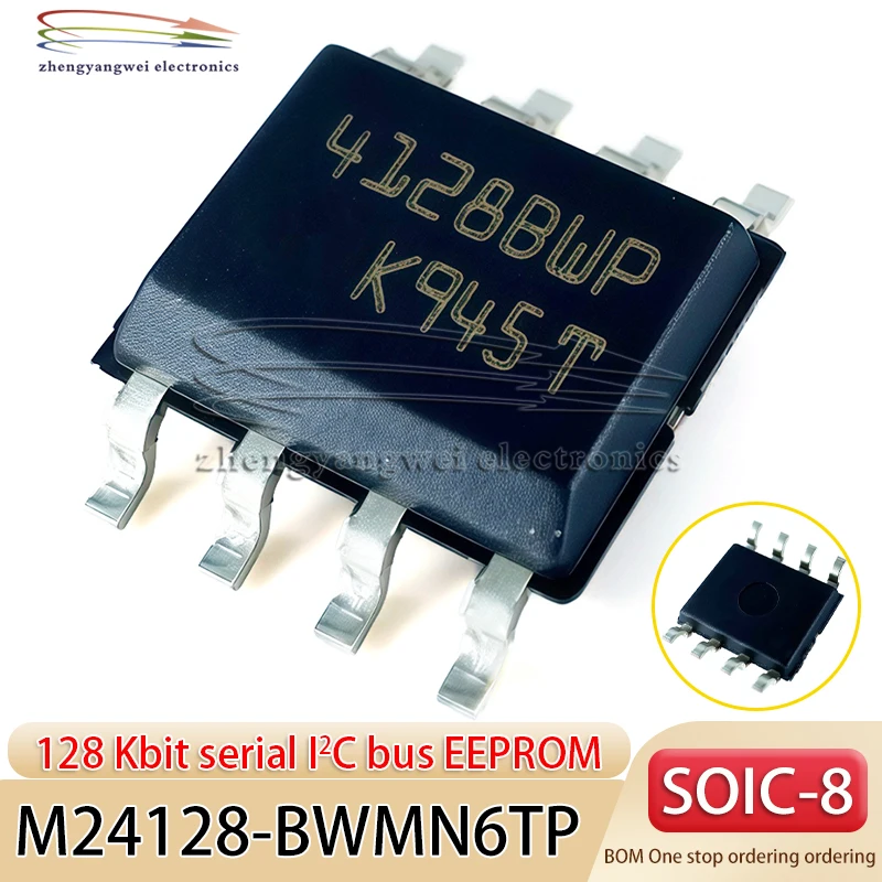 10 PCS M24128-BWMN6TP M24128 4128BWP memory chip