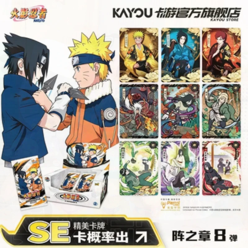 KAYOU Anime Original Naruto Cards T4w8 Chapter of The Array Box Added Rare SE SP AR Collection Cards Toy Christmas Gifts