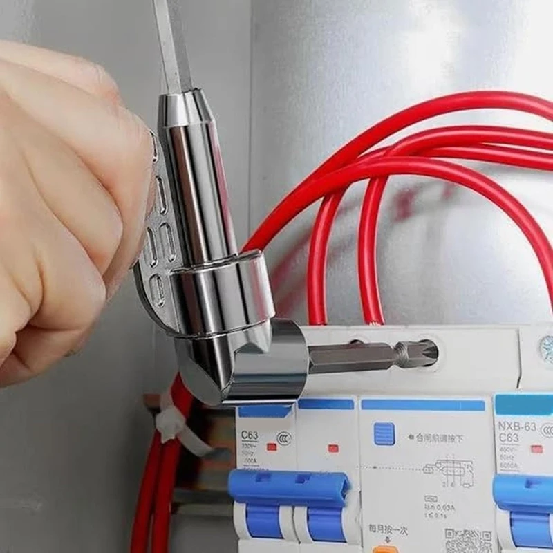 Upgraded 105 Degree Right Angle Drill Adapter Kit With Multifunction Bend Screwdriver For Tight Spaces (2.5In And 5.5In)