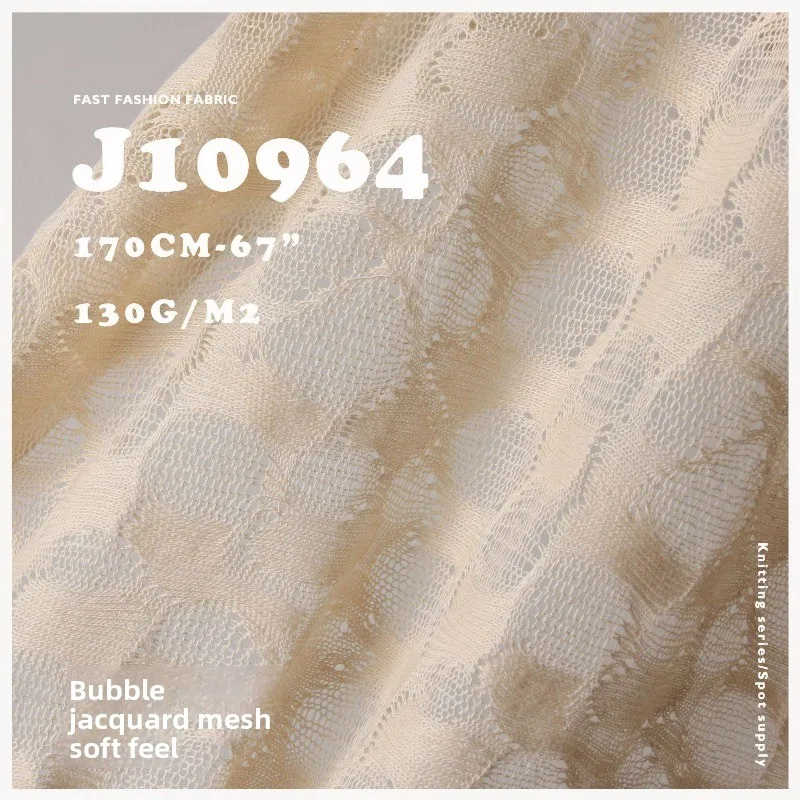 

Jacquard Perspective Bubble Mesh Knit Soft Fabric for Spring Summer Shirt Cheongsam Dress Diy Cloth By The Meter Sewing Material