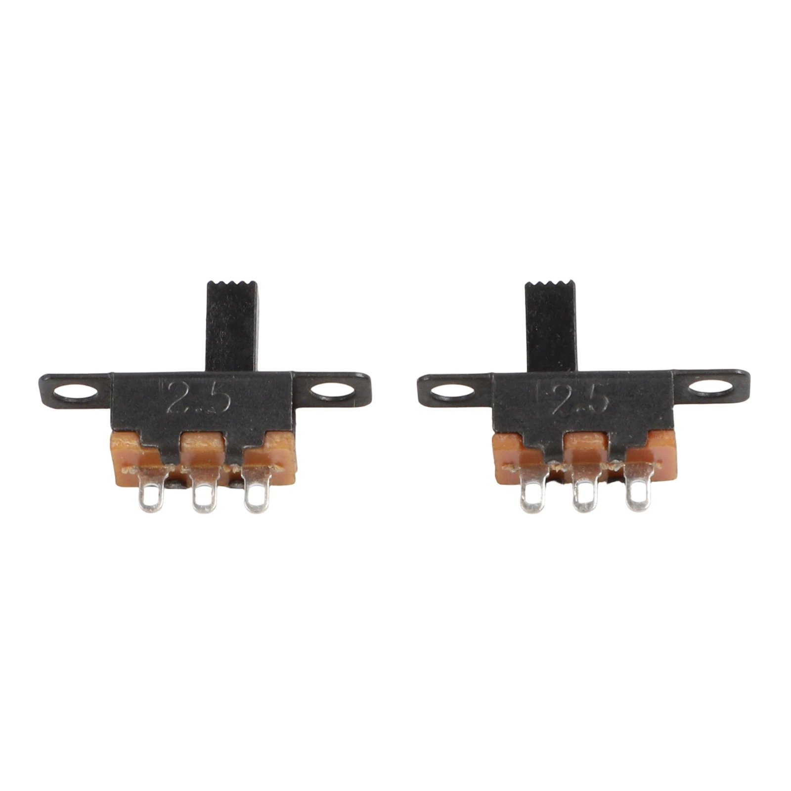 50 Pack Mini Slide Switch 2 Position Panel Mount with 3 Pin Solder Lug Pin ON SPDT for Small Power Electronic Applications