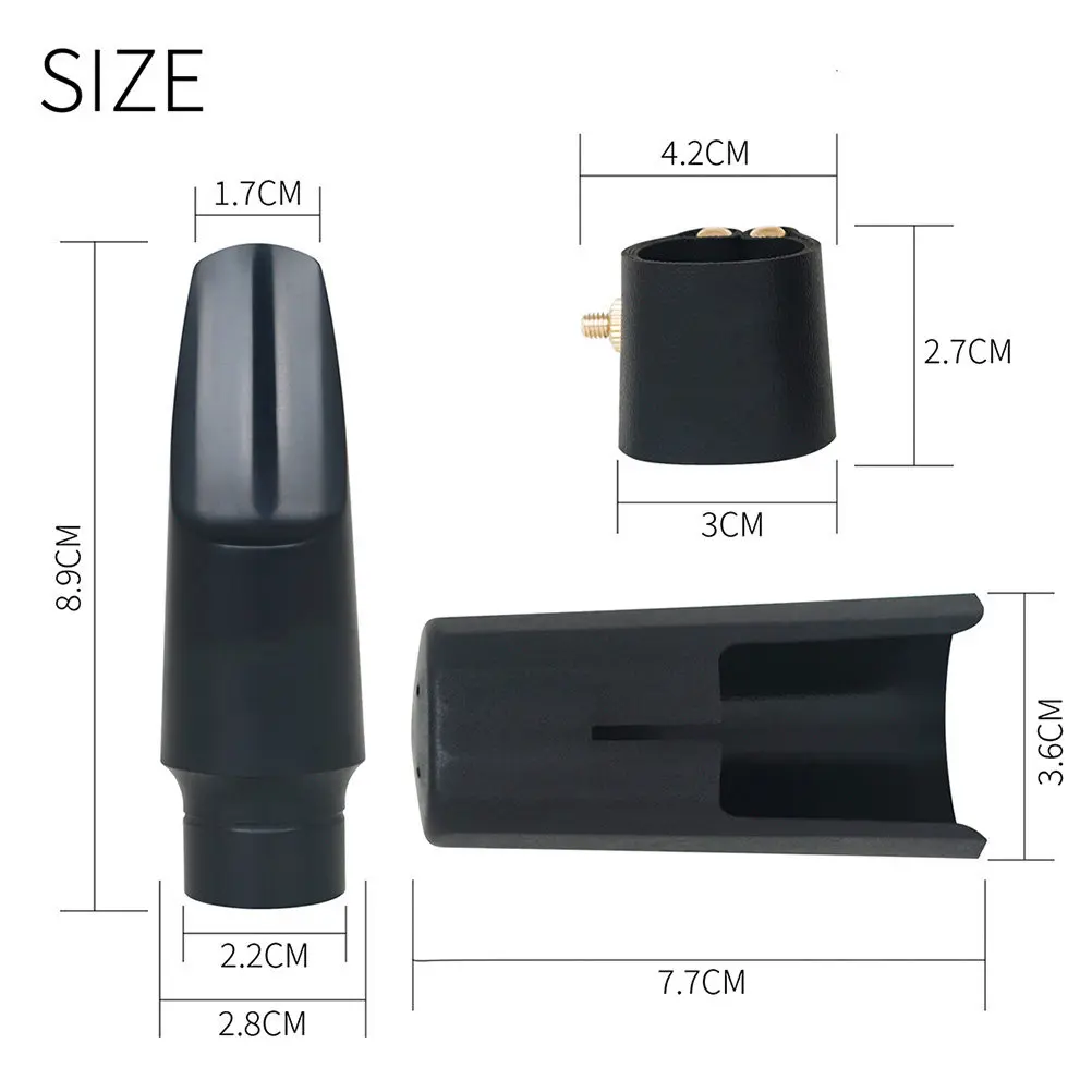 1Set Alto Saxophone Mouthpiece Kit Precision Tone Accuracy Focused Sound Across Octaves Easy Install Rust Resistant Sax Supplies