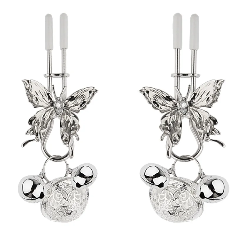 Giocattoli del sesso sm per adulti campana in metallo plug anale noce Gong Ling bottone a farfalla clip per seno clip per seno di lusso leggero di fascia alta