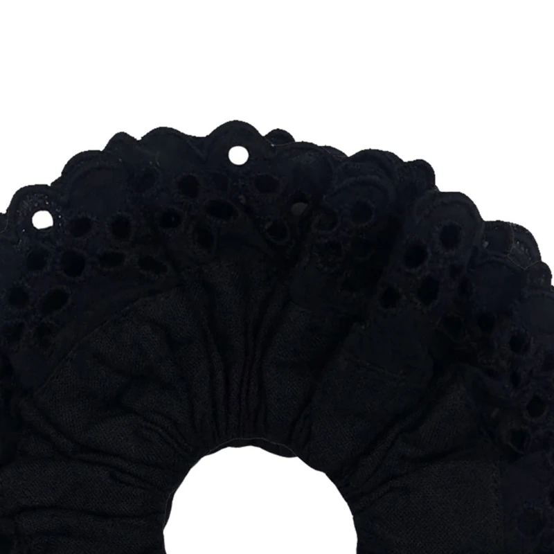 50JB Double Layer Lace Hair Scrunchies Large French Style Elastic Hair Scrunchy Bobbles Suitable for Various Hairstyles