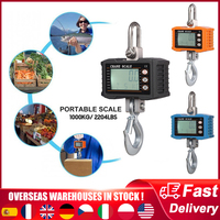 Digital Hanging Scale 1000kg/ 2204lbs Portable Heavy Duty Crane Scale LCD Backlight Industrial Hook Scales Unit Change/Data Hold