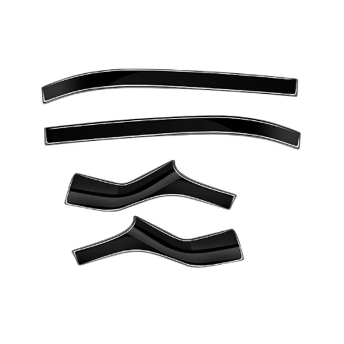 

Car Bright Black Rearview Mirror Decorative Stickers for Toyota Alphard 40 Series 2023+ Car