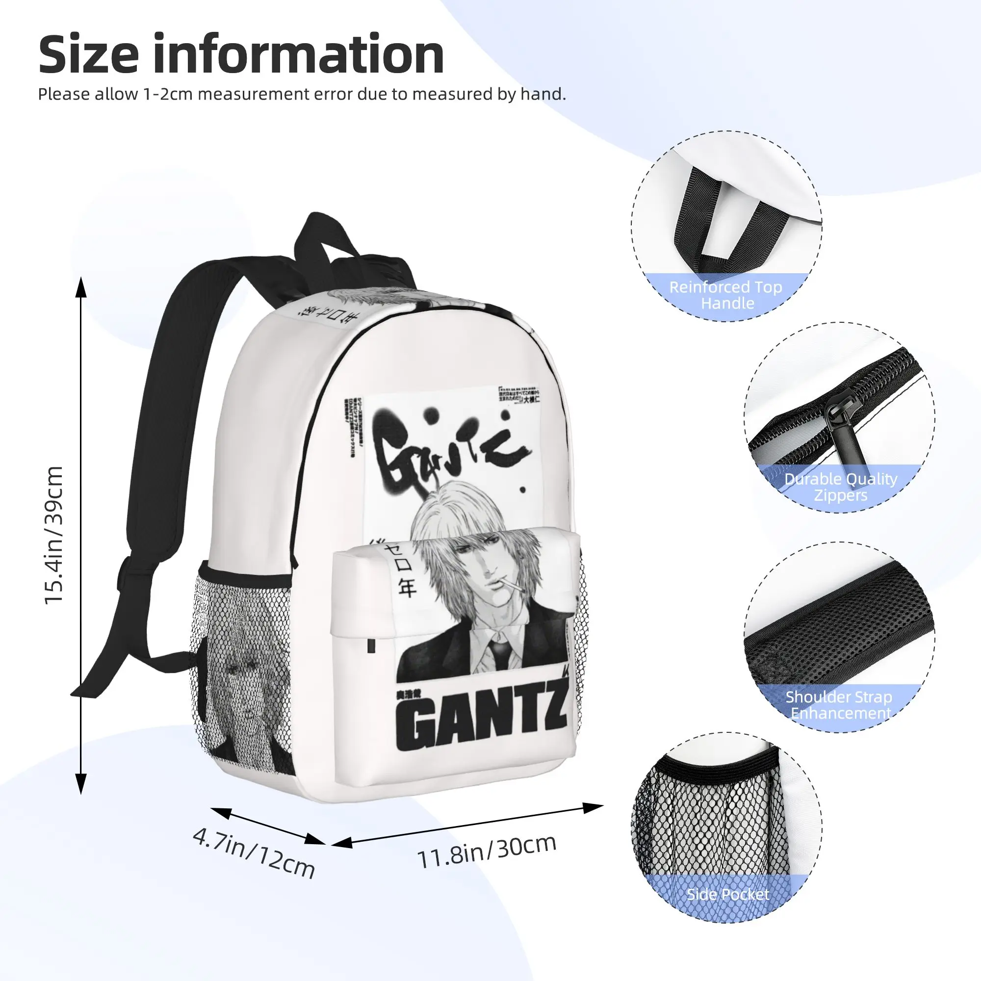 Hikawa Gantz Backpack Hot Sale Daypack Large Capacity Boys Girls BookBag Shoulder Bags for Men Women School Bag