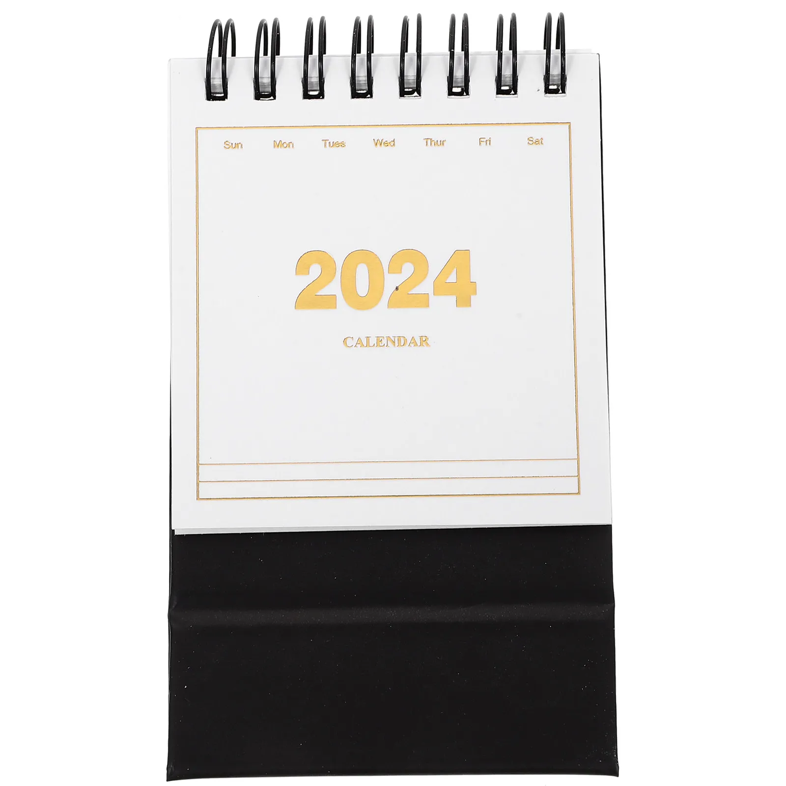 

Mini Desk Calendar 2024 Thick Stable Material Desktop Standing Flip Calendar Small Office Decorative Memo Planner
