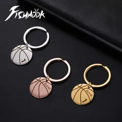 Ball Basketball Keychain Personalized Custom Engrave Name Gift For Women Men Father Dad Kid Stainless Steel Hip Pop Punk Jewelry