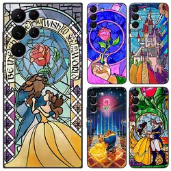 Beauty and Beast Black Phone Case For Samsung Galaxy S23 Ultra S22 S21 Plus S20 FE A13 A14 A23 A24 A25 A33 A34 A52S A53 A54 5G